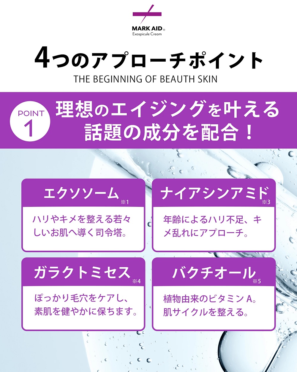 クリーム MARK AID マークエイド エクソスピキュール 15g 針 キメ ハリ
