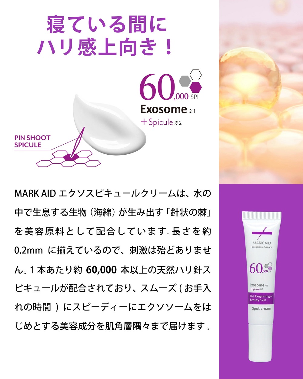 クリーム MARK AID マークエイド エクソスピキュール 15g 針 キメ ハリ