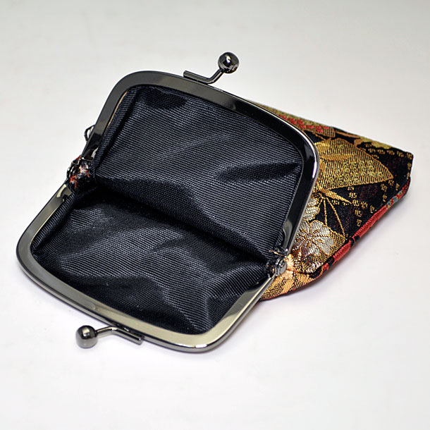 和柄がま口タバコケース(金襴) メンズレディース おしゃれ小物入れ