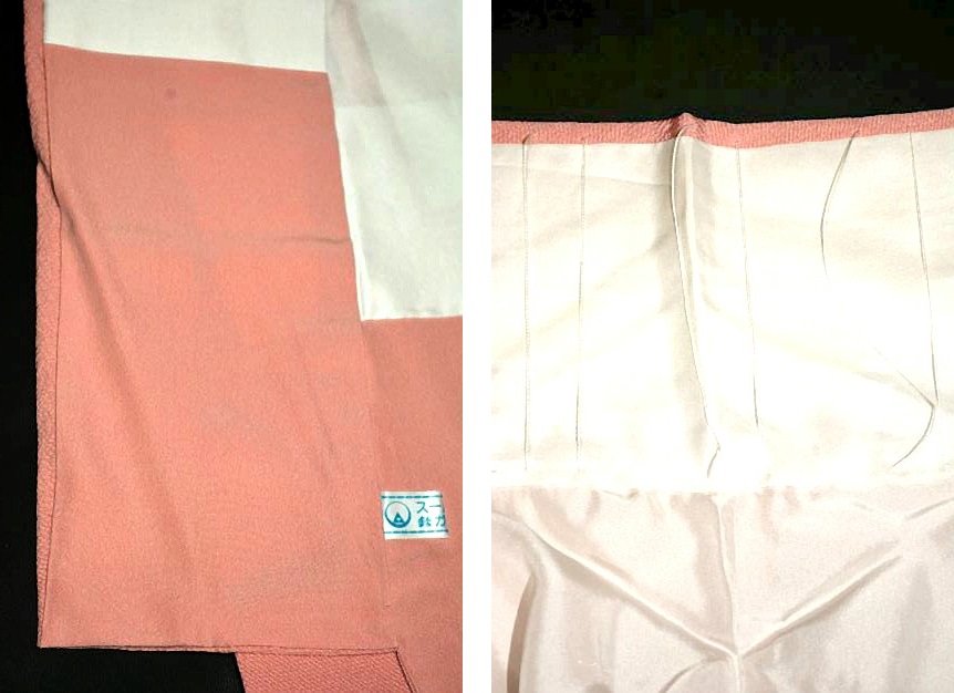 色無地 中古 最高峰 未使用品 人間国宝 羽田登喜男 真赭色 1つ紋 鈴乃屋扱い 身丈157.5ｃｍ 裄丈64.5ｃｍ T2771