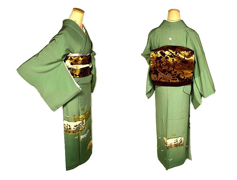 色留袖 中古 最高級 新品同様 卓越技能者 現代の名工 和田光正 金彩友禅 暈し染め 本金箔 吉祥文様 身丈166cm 裄67.5cm Ｔ2879