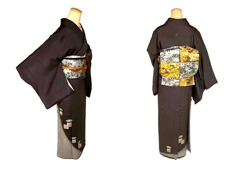 色留袖 中古 最高峰 新品同様 京友禅作家 松尾光琳 暈し染め 金銀彩 和歌集 身丈161cm 裄68.5cm Ｔ2910