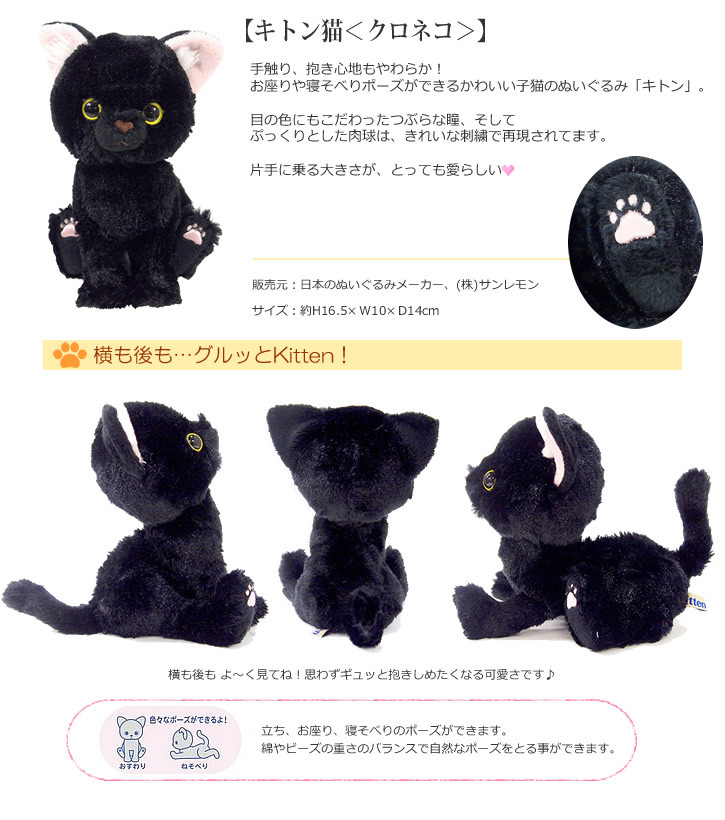 キトン（子猫）クロネコ 詳細画像
