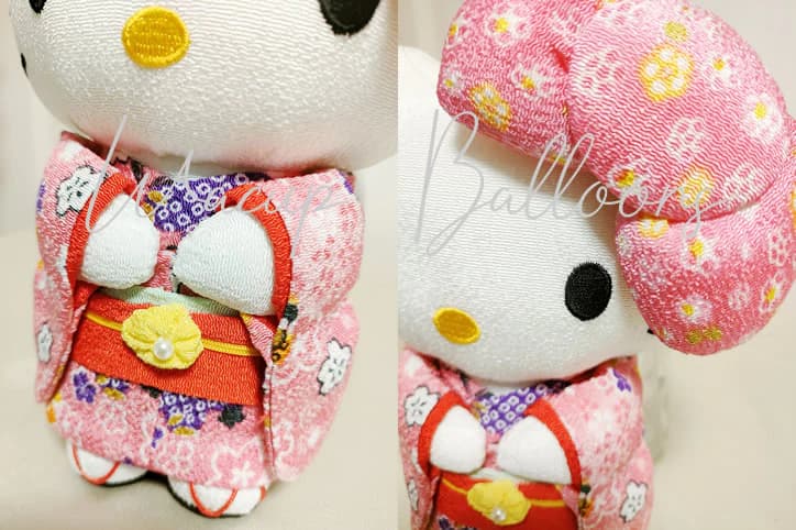 ぬいぐるみ：ハローキティビッグリボンピンクの詳細画像