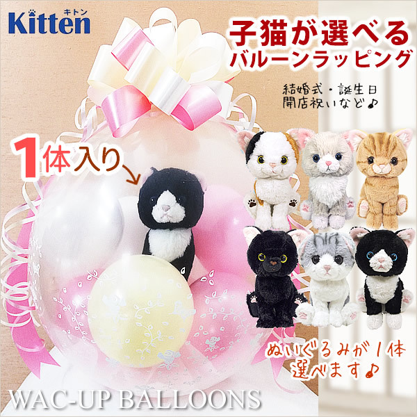 子猫 誕生日 プレゼント 結婚式 バルーン電報 おしゃれ ペット 出産