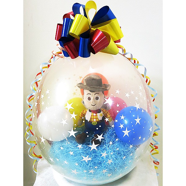 ぬいぐるみバルーンラッピング:トイストーリー<ウッディ>の画像