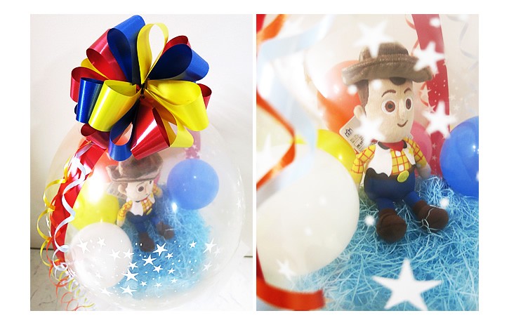 ぬいぐるみバルーンラッピング：トイストーリー<ウッディ>の詳細画像