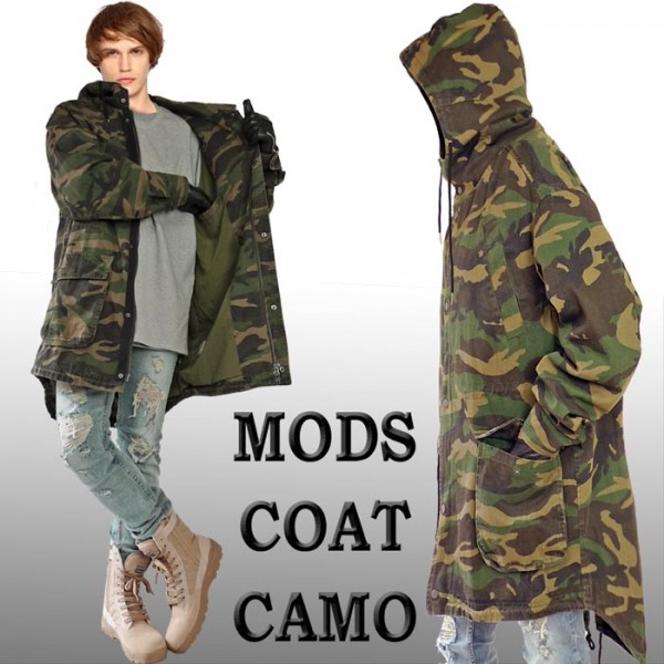 カモフラージュ （迷彩）のフード付 モッズコート ビッグシルエット オーバーサイズ : camo-mads-coat : ストリート  ロックファッションWAD - 通販 - Yahoo!ショッピング