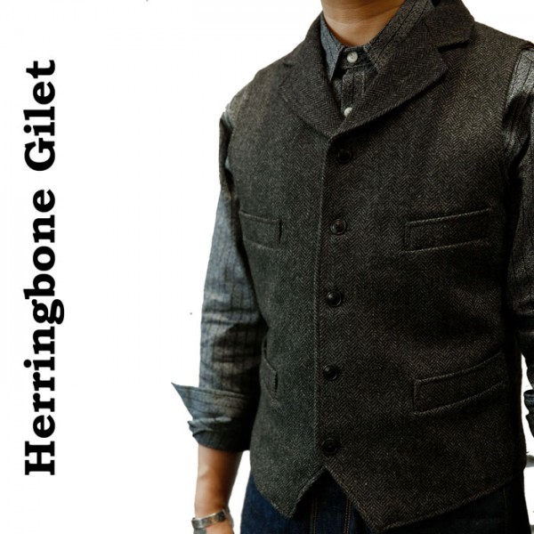 ベスト ジレベスト ジレ メンズ ヘリンボーン ジャケット ブレザー 風 テーラード テーラードベスト アメリカンクラシック クラシック ロカビリー  ツイード :herringbone-vest:ストリート ロックファッションWAD - 通販 - Yahoo!ショッピング