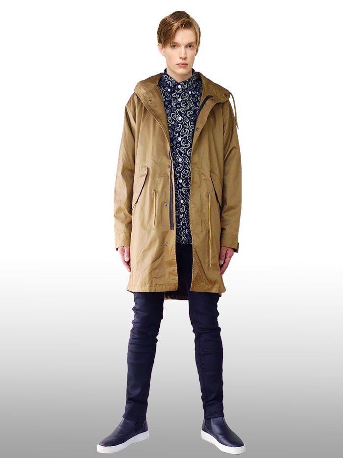 モッズコート 2カラー キャメル ダークグリーン ウィンドブレーカー