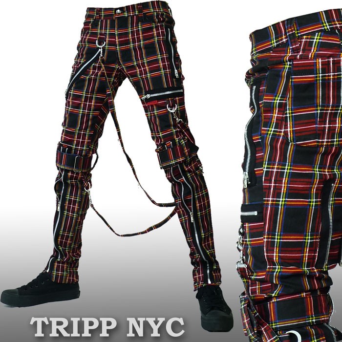 TRIPP NYC (トリップニューヨーク)ZIP ボンテージパンツ クラシック タータンチェック スキニーパンツ : tripp-plaid-bon  : ストリート ロックファッションWAD - 通販 - Yahoo!ショッピング