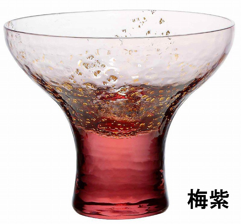 東洋佐々木ガラス 八千代窯 高台杯 95ml 盃 鉄紺てつこん 10366LBS 梅紫うめむらさき 10366PAM 利休鼠りきゅうねずみ  10366LSM