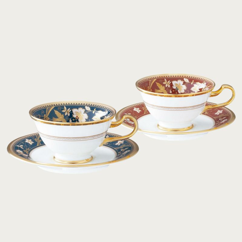 Noritake ノリタケ サブライム ティー・コーヒー碗皿ペアセット(鉄紺