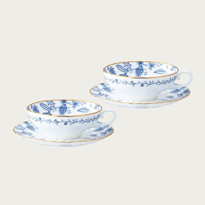 Noritake ノリタケ ブルーソレンティーノ ティー碗皿ペアセット ティー