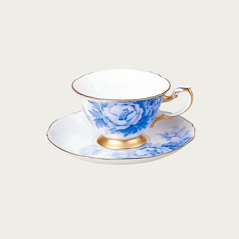 ノリタケ 大倉陶園 岡染ぼたん ティー・コーヒー碗皿 200ml