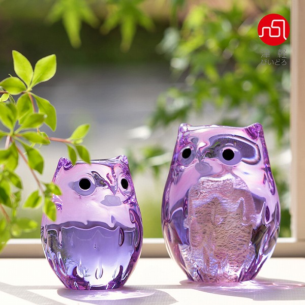 石塚硝子 ISHIZUKA GLASS アデリアグラス ADERIA GLASS 津軽びいどろ 子ふくろう (紫苑) F79727 ガラス置物 :  f79727 : WADA TOKI - 通販 - Yahoo!ショッピング