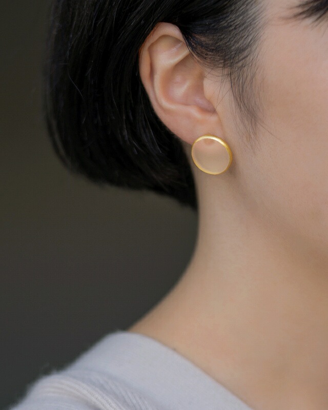 HARIO（ハリオ） Haku ピアス モスライン K10 HAA-MSL-P-K10 : WADA