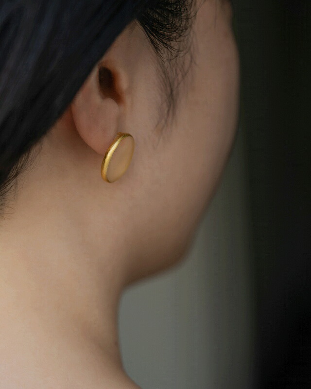 HARIO（ハリオ） Haku ピアス モスライン K10 HAA-MSL-P-K10 : WADA