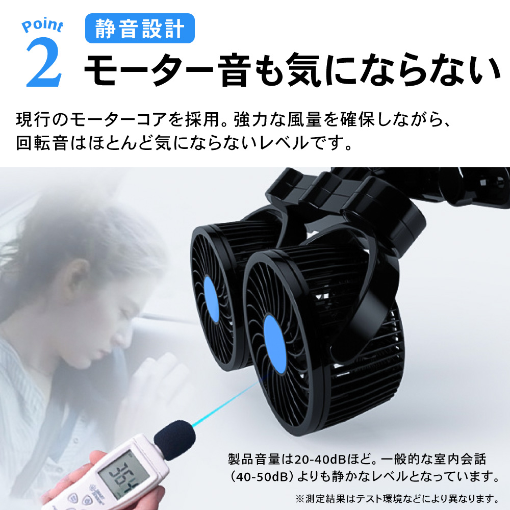 涼風お届け ツインファン 車載扇風機 省エネ エアコン
