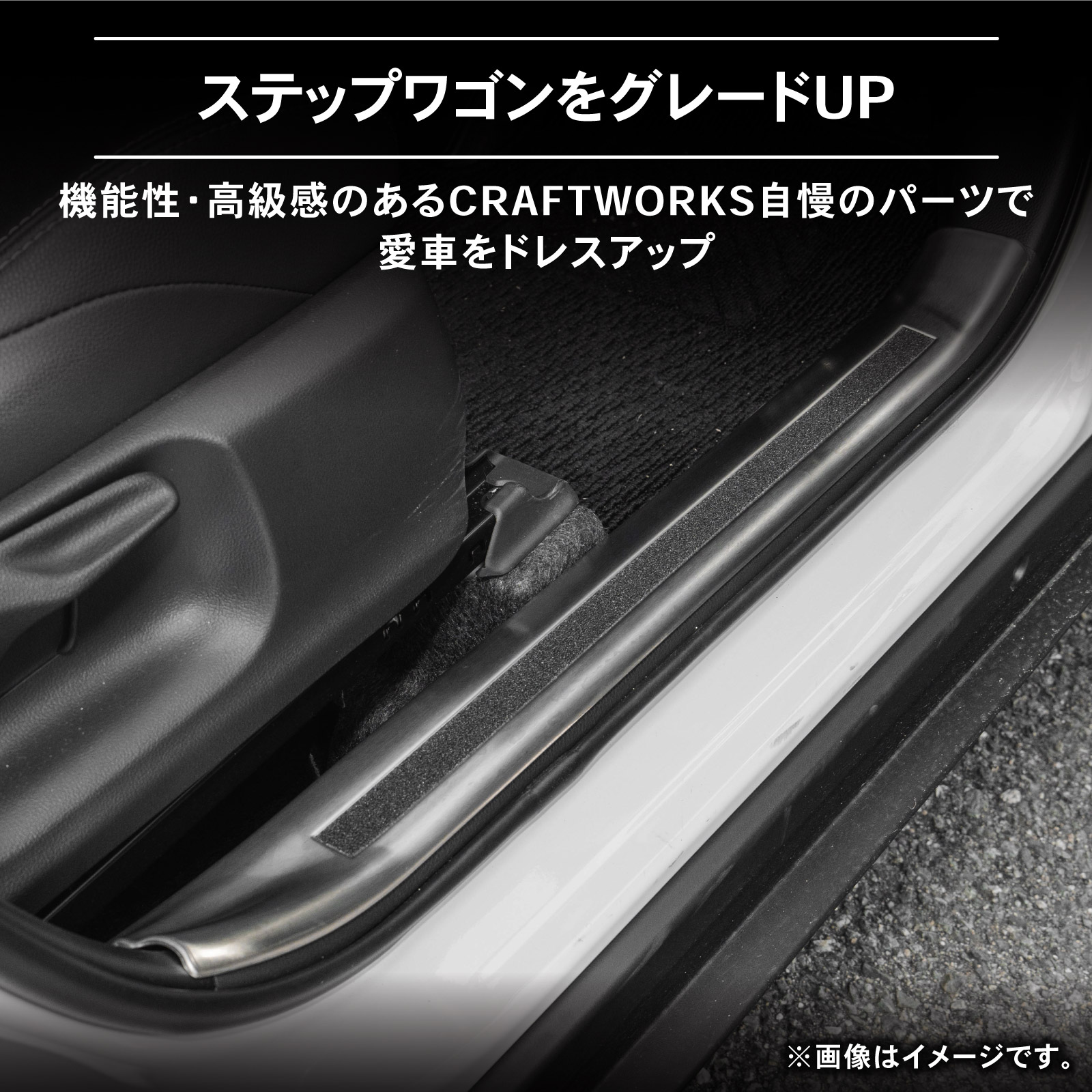 ステップワゴン RP6 RP7 RP8 スカッフプレート4P サイド ドア ステップ