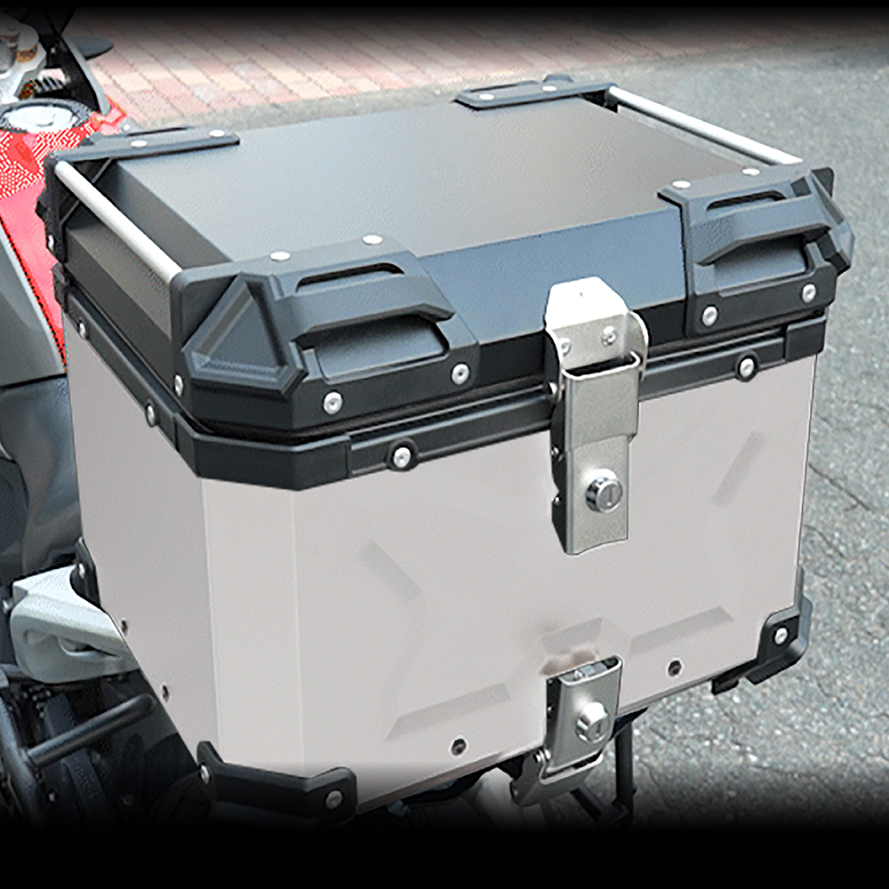 リアボックス バイク バイク用 トップケース ブラック シルバー