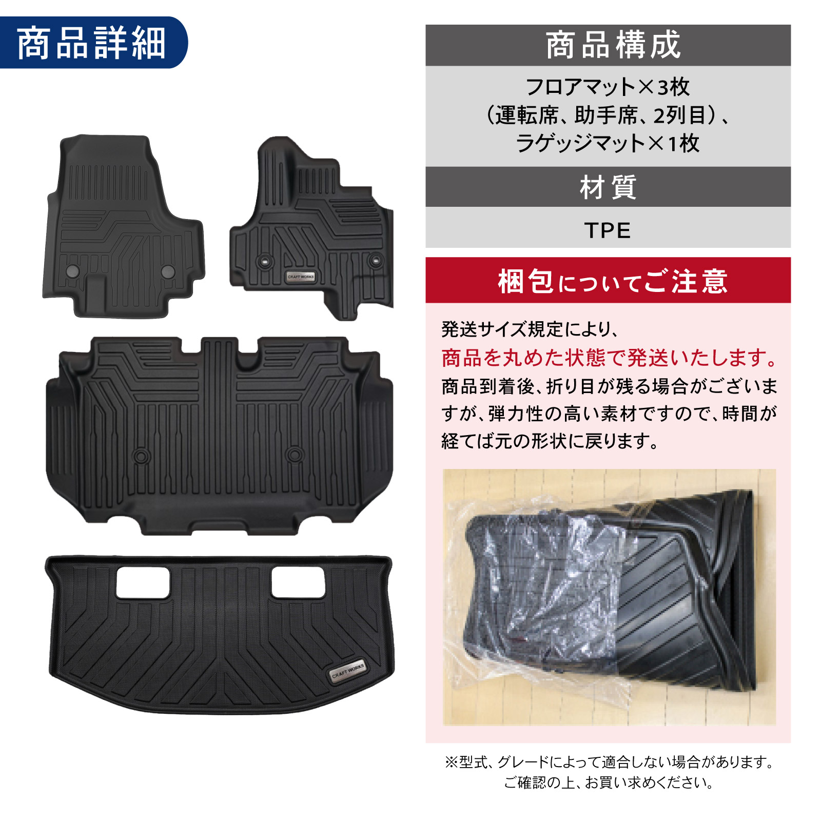  3枚Mサイズ 3セット 新型 N-BOX NBOX フロアマット ラゲッジマット セット フロア マット