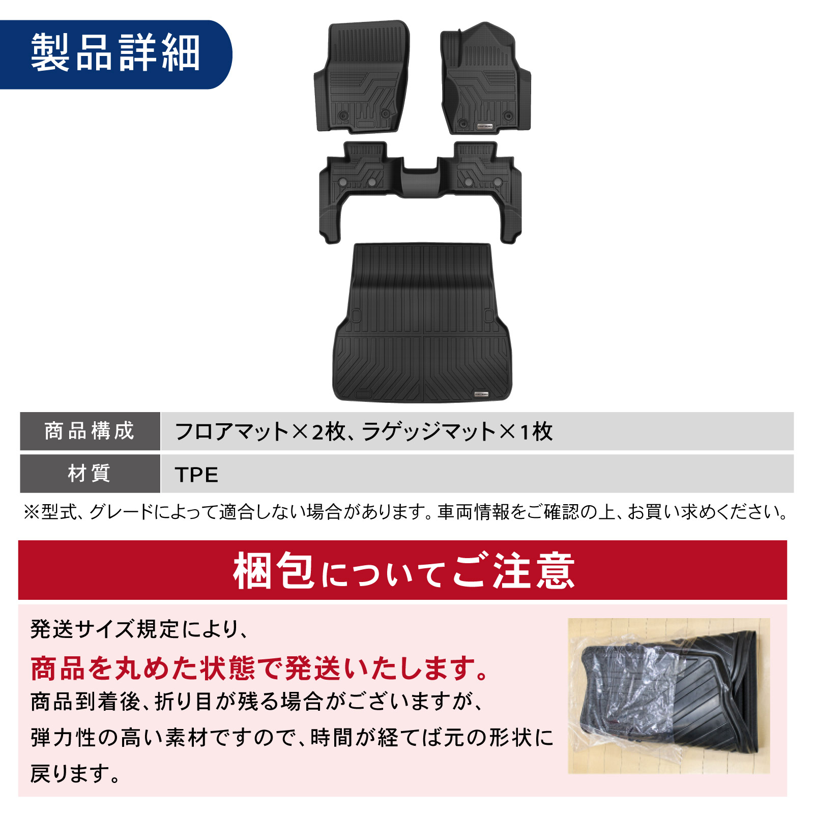 ランドクルーザー 250 フロアマット ランクル 250系 フロア ラゲッジ