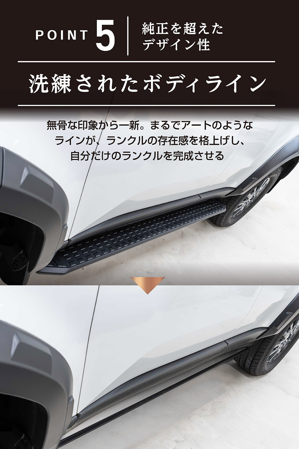 送料込値下げ⭐️ランクル250 純正サイドステップ 新車はずし