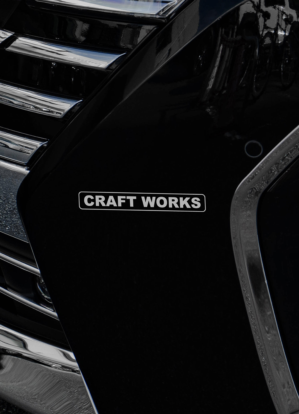 CRAFTWORKS カー用 クリアステッカー 3枚セット シルバー文字 ジムニー