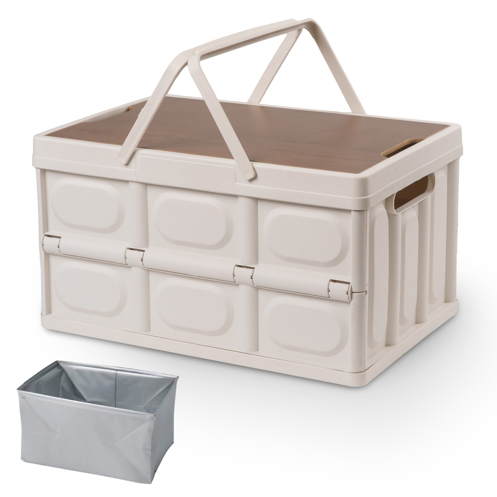 コンテナボックス 折りたたみ コンテナ 持ち手 キャンプ 収納 30L