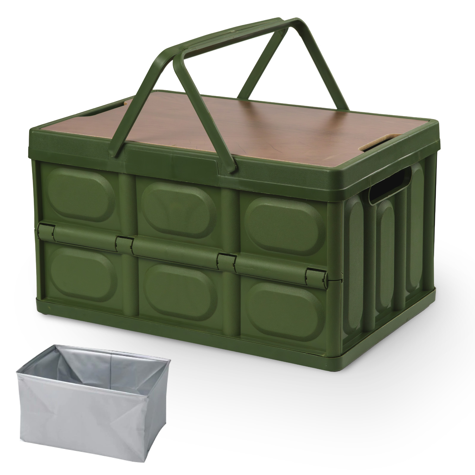 コンテナボックス 折りたたみ コンテナ 持ち手 キャンプ 収納 30L