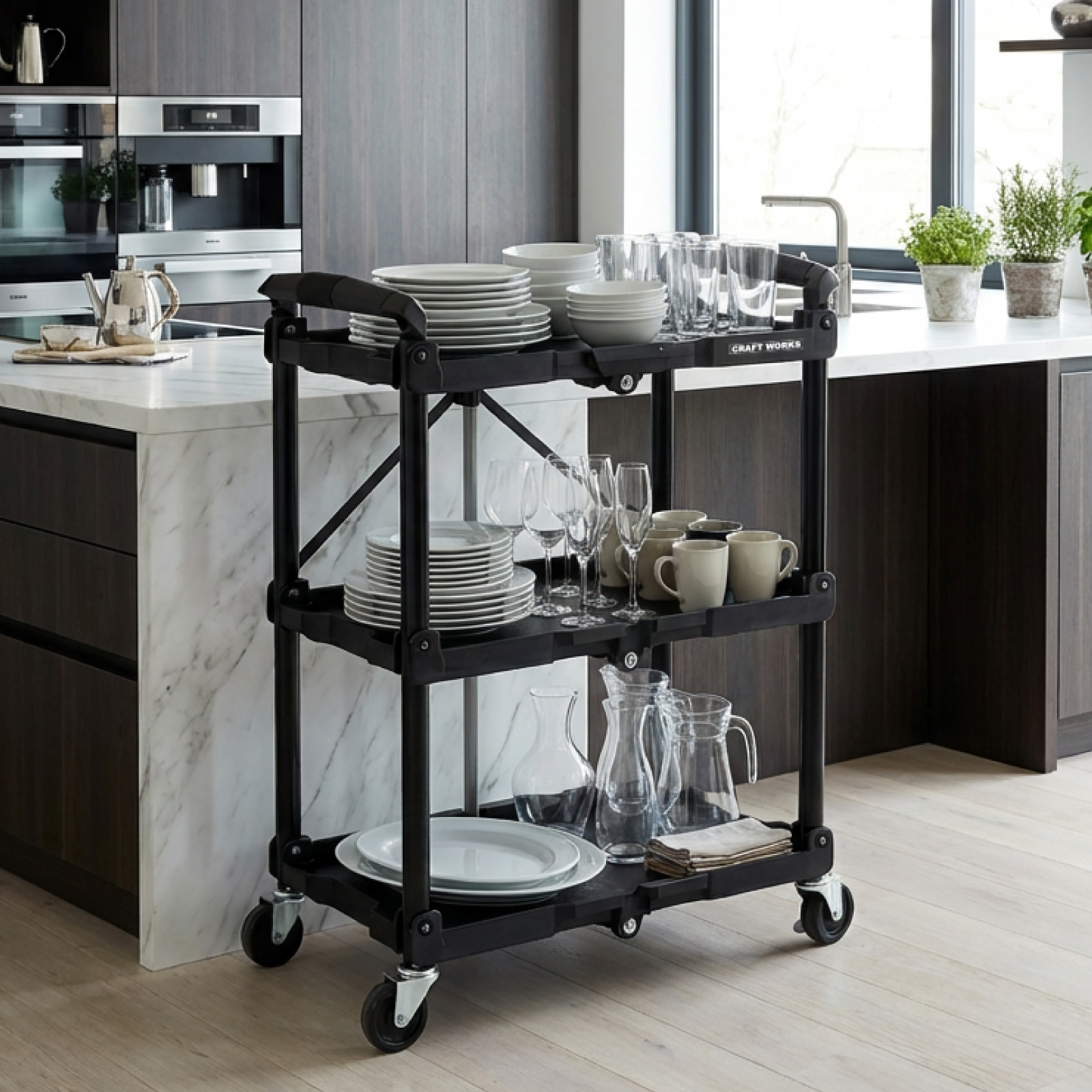 クラフトワゴン ツールワゴン 折りたたみ キャスター付き 総耐荷重