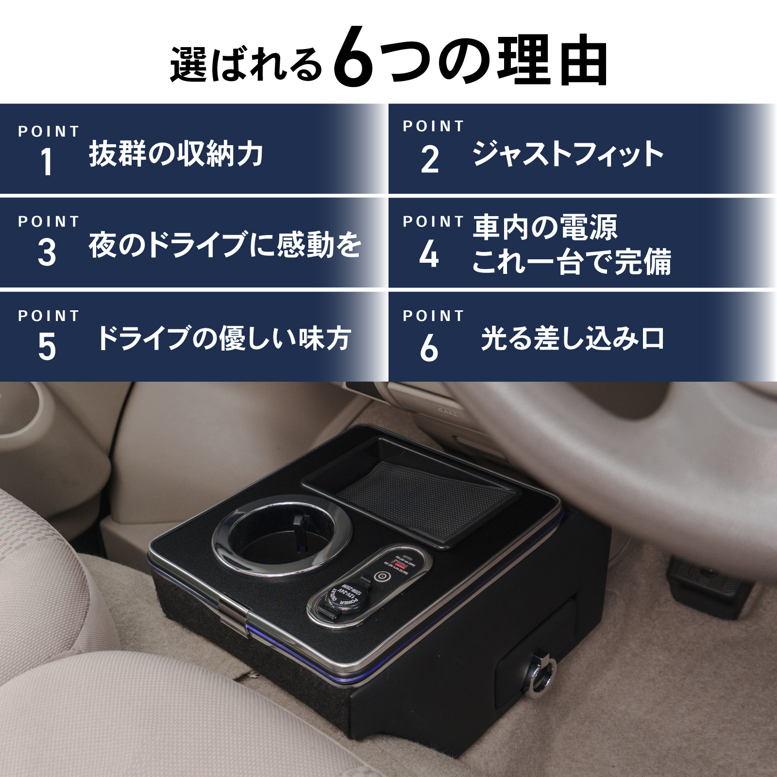 エブリィ エブリィワゴン DA17W DA17V 専用 コンソールボックス 充電 後付け USB タイプA タイプC ドリンクホルダー センターコンソール 収納 充電 | ブランド登録なし | 03