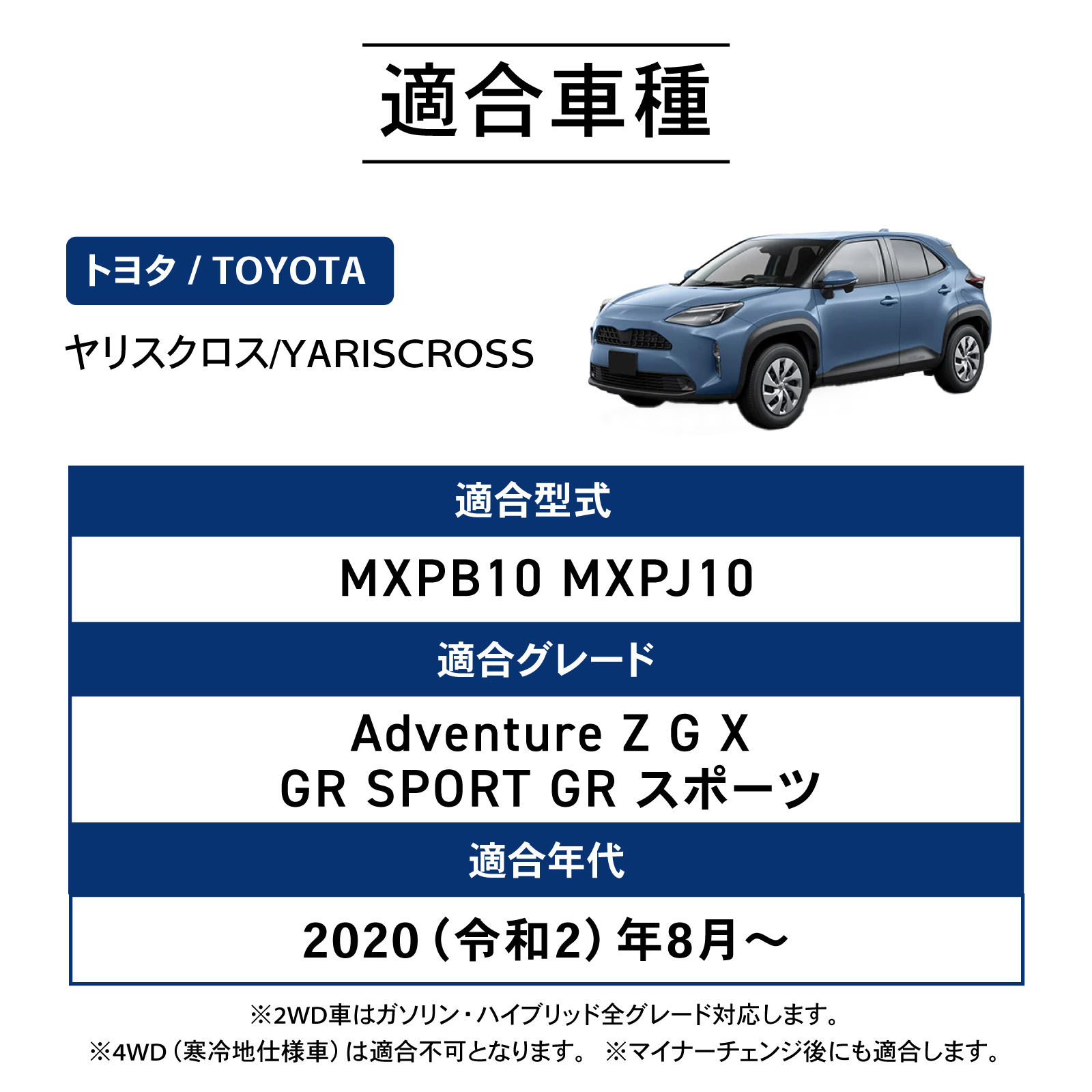 ヤリスクロス 3D フロアマット 1台フルセット ラゲッジマット