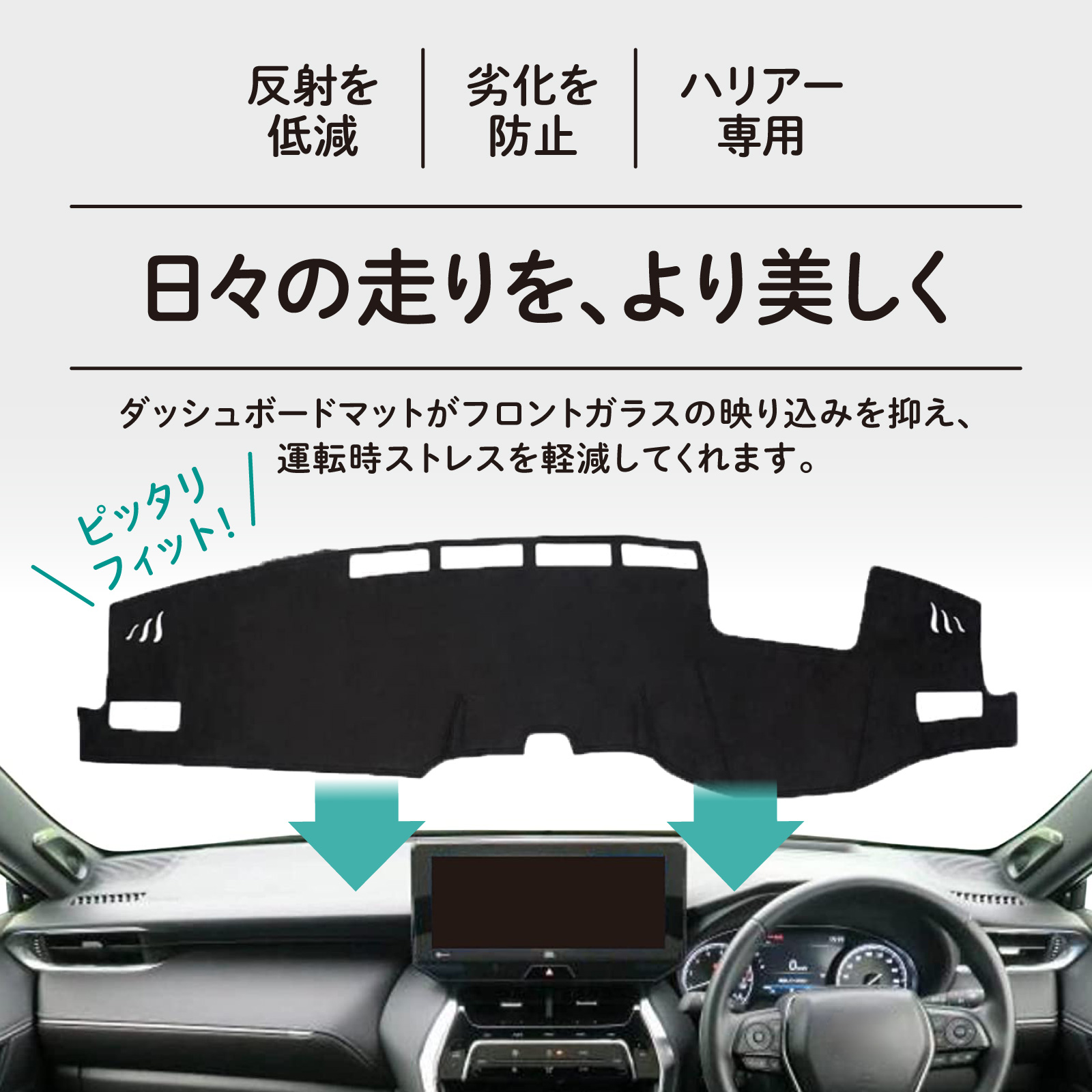 上位グレードZ専用新型 ハリアー 80系 ダッシュボードマット ダッシュ