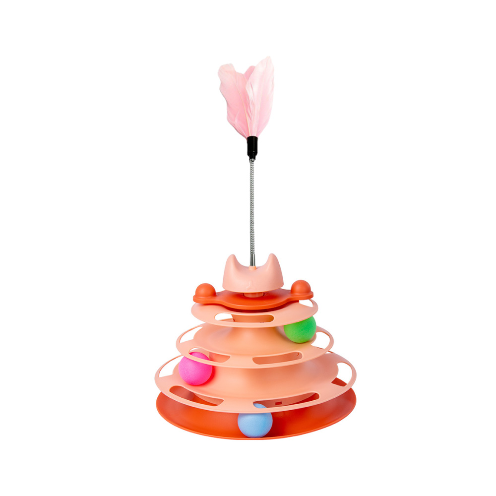 ねこじゃらし 猫 おもちゃ ボール回転盤 ボール 猫じゃらし ネコ ぐるぐるボール 4階