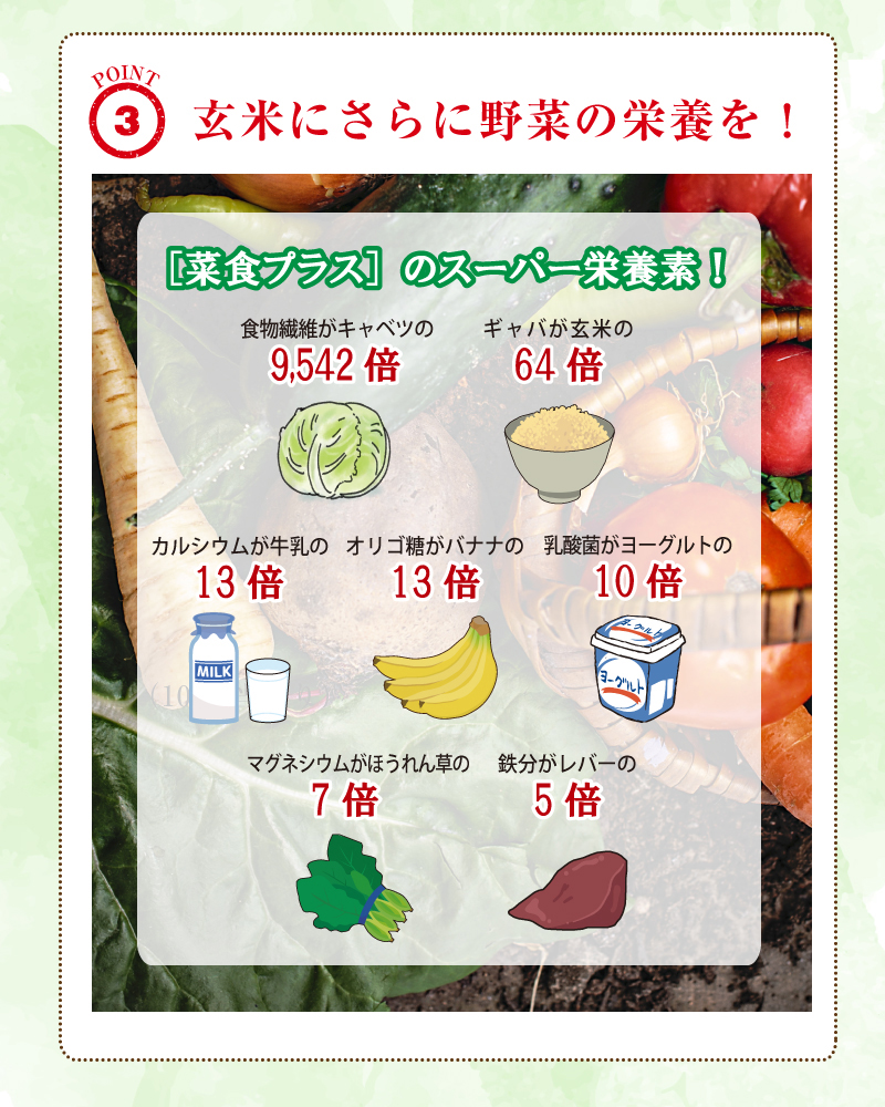 奇跡の酵素玄米粉 菜食プラス 8g×30包 240g 1箱 発酵玄米 モリンガ 大麦若葉 クロレラ 無農薬 抹茶風味 乳酸菌 オリゴ糖 スーパーフード |  | 05