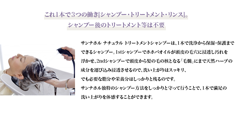 正規品 医薬部外品 サンナホル ナチュラル トリートメントシャンプー