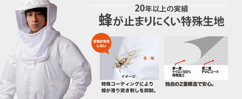 蜂防護服 ラプターLITE V-600 ツナギ ※ファン・バッテリー・防護手袋は別売 意匠登録済 実用新案登録済 ラプター ライト スズメバチ 蜂の巣駆除 ハチ駆除・退治 関連画像5