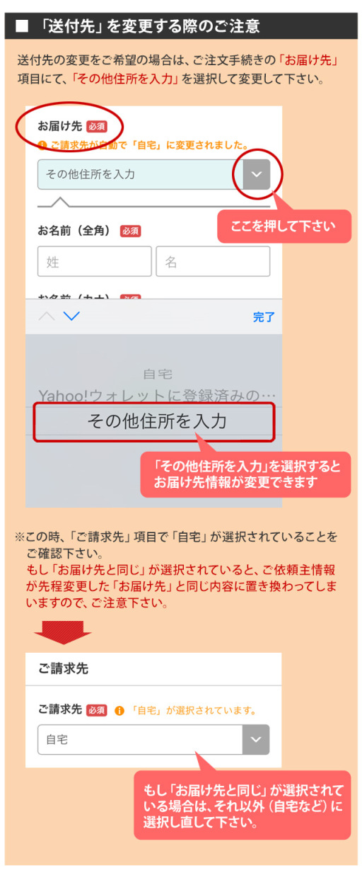 ご注文に関する注意事項