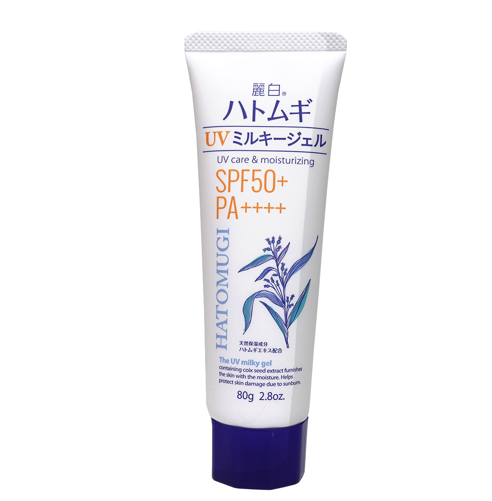 熊野油脂 日焼け止め ハトムギ UVミルキージェル SPF50+ PA++++ 日本製