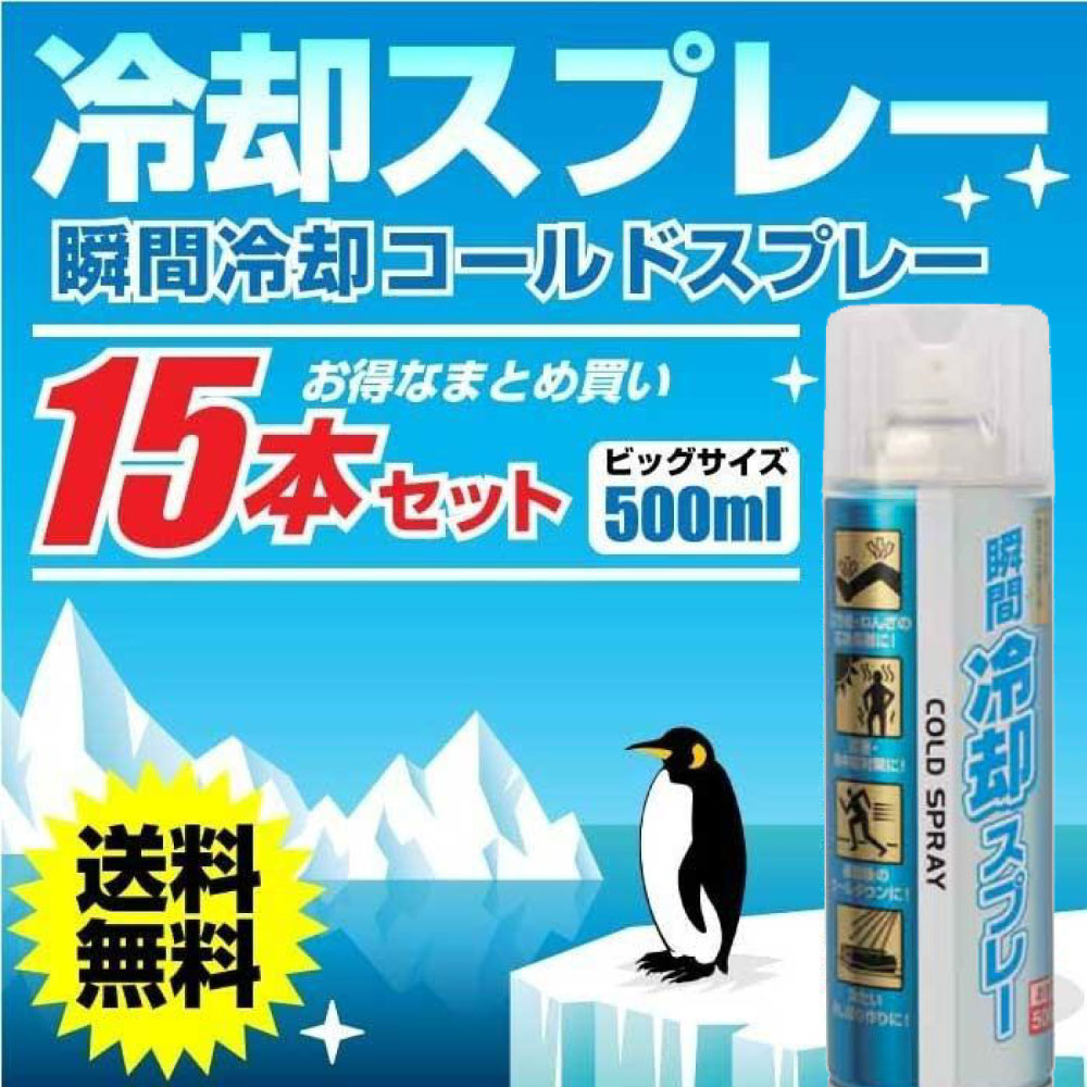 コールドスプレー お徳用500ml 15 本セット 冷却スプレー 冷却グッ ズ ひんやりグッズ 熱中症対策グ ッズ スポーツ 建設業 工事現場 運動会  瞬間冷却スプレー :4535984201663-12-z:わごんせる金橋 - 通販 - Yahoo!ショッピング