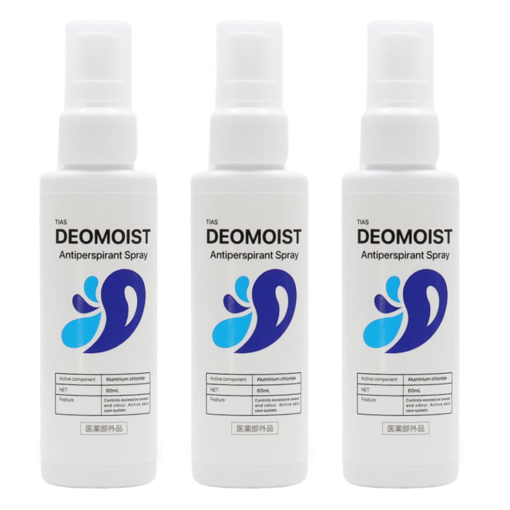 TIAS 制汗剤 塩化アルミニウム配合 制汗スプレー 60mL ×3個セット 薬用