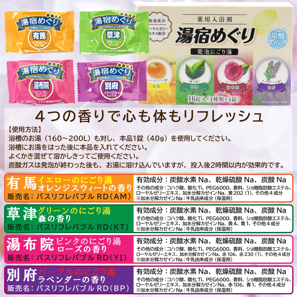 入浴剤 にごり湯 薬用 発泡入浴剤 16錠入×2箱セット(計32錠) 医薬部外品 日本製 :4900480220348-2:わごんせる金橋 ...