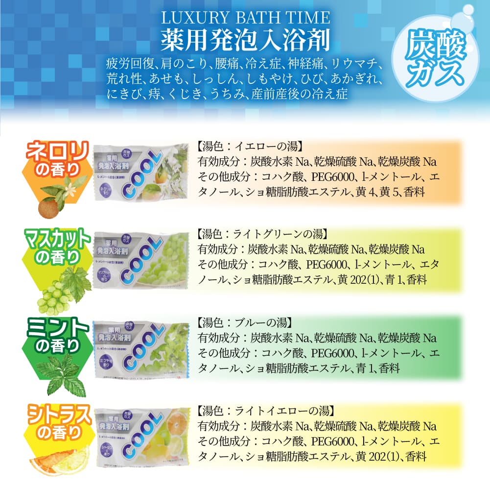 ライオンケミカル 入浴剤 薬用発泡入浴剤 バスリフレ COOL クール 4