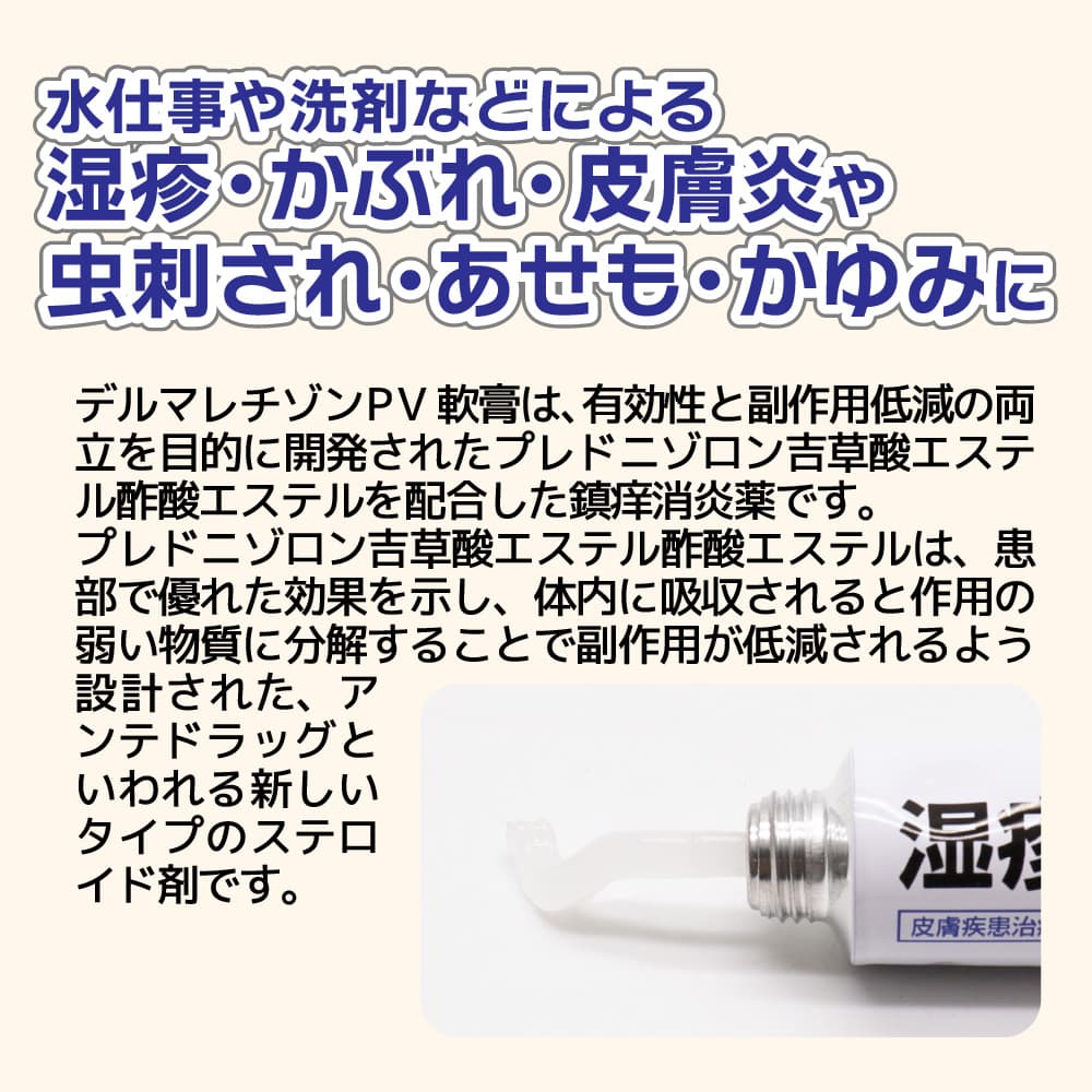 第(2)類医薬品】皮膚炎 軟膏 手湿疹 デルマレチゾンPV 10g 皮膚疾患