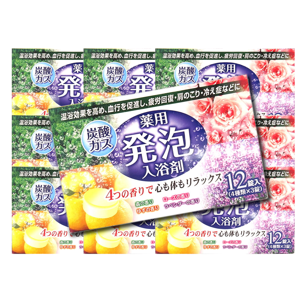 入浴剤 福袋 炭酸ガス 薬用発泡入浴剤 4種の香り 120錠セット 12錠入