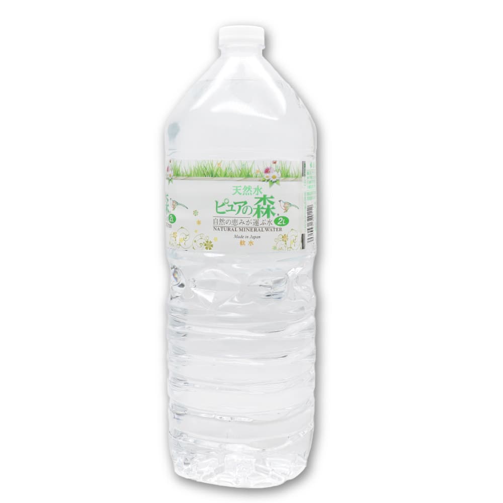 ミネラルウォーター 天然水 軟水 ピュアの森 2L 12本セット 日本製