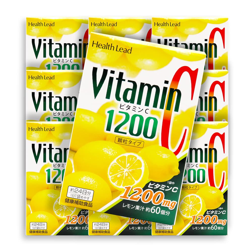 Health Lead ビタミンC 1200 顆粒タイプ レモン味 約240日分（24袋×10