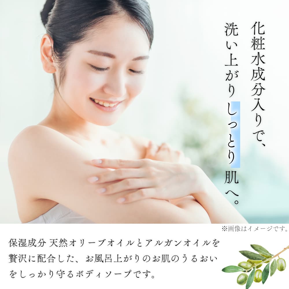 熊野油脂 ディブ オリーブ＆アルガン ボディソープ 本体800ml ×1本 +